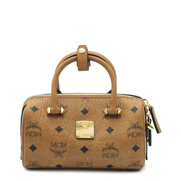 MCM Handbags - Mcm Essential Visetos Boston Bag, Brown